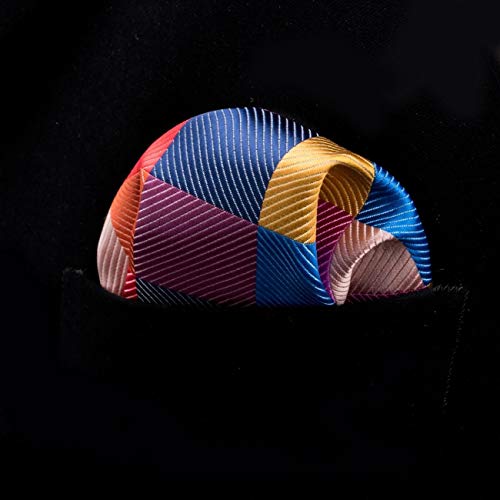 Image of Barry.Wang Ties for Men Silk Tie Sets Polka Dot Woven Necktie Pocket Square Cufflinks Business Wedding