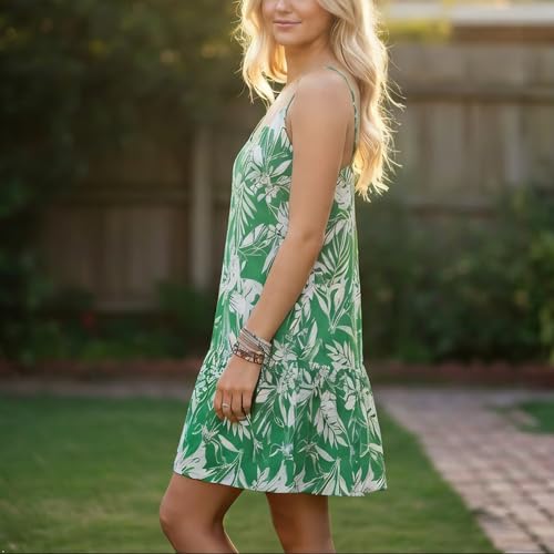 Image of Watoriwa Women Summer Boho Mini Dress | Spaghetti Strap, Sundress, Beach, Casual, Coverup