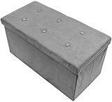 Sorbus Storage Ottoman Bench – Collapsible/Folding Bench Chest with Cover – Perfect Toy and Shoe...