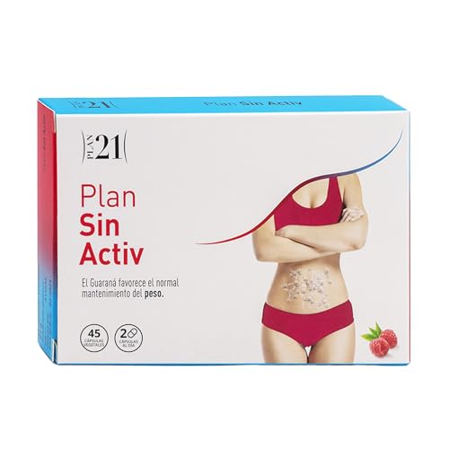 PLAMECA Plan Sin Activ Control de Peso y Activa Metabolismo Sin Esfuerzo, Pimienta Negra, Cetona de Frambuesa, Extracto seco de Guaraná, Pomelo y otros, 45 Cápsulas Vegetales