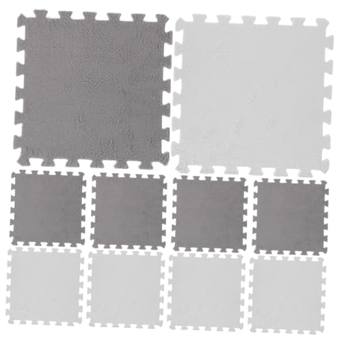 LIFKOME 10pcs Puzzle Mat Rug Squares Foam Interlocking Carpet Mats Play Floor Replaceable Puzzle Cushions Portable Puzzle Cushions Household Accessory Home Accessory Plush
