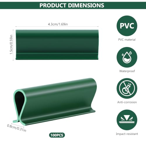 AEVORA 100 Clips de Fixation Brise-Vue, Fixation Grillage Rigide – vue 2