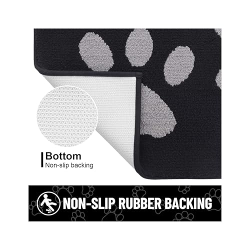 Paillasson d'entrée antidérapant et absorbant lavable motif chien - 4