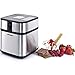 Produktbild Gino Gelati Edelstahl Eismaschine Jinoria Speiseeismaschine Eiscreme Maschine, für Zuhause geeignet, einfache Bedienung, silber, 20,1 × 20,1 × 23,4 cm