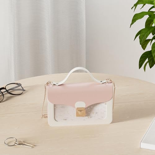 A-QMZL Mädchen Umhängetasche Klein Damen Schultertasche Handy Umhängetasche Handytaschen Geldbörse Handtaschen Mode Abnehmbare Kette Crossbody Bag für Damen Frauen Mädchen Kinder (Rosa)