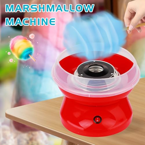Zuckerwattemaschine, Retro Cotton Candy Machine 450W für Zuhause, Zuckerwatte Maschine mit Zubehör und Stäbchen Einfach zu Bedienen Leicht zu Reinigen Ideal für Partys und Kindergeburtstag Rot – Bild 5