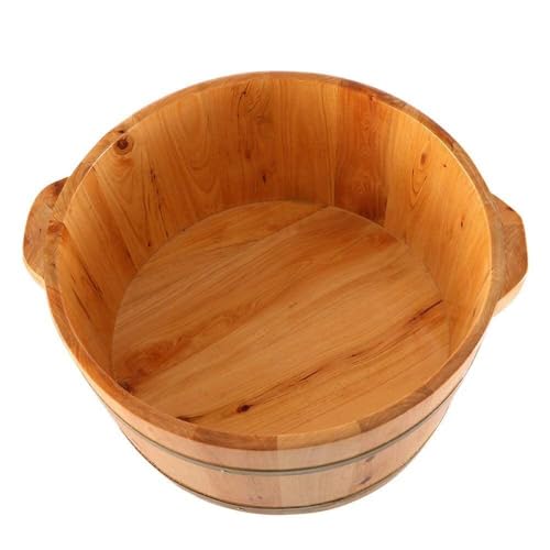 Barril de baño para pies de cedro natural 21cm alto miniatura 4