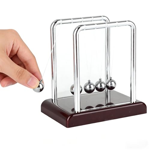 ANGGREK Cuna de Newton, Péndulo de Bola de Acero, Juguete de Escritorio de Ciencia Física, Decoración de Oficina y Hogar, Alivio del Estrés