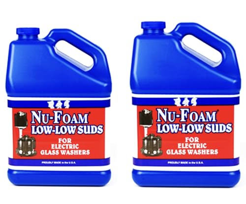Nu-Foam Low Low Suds Liquid Detergent for Bar Glassware - Original Streak-Free Solution - Hand...