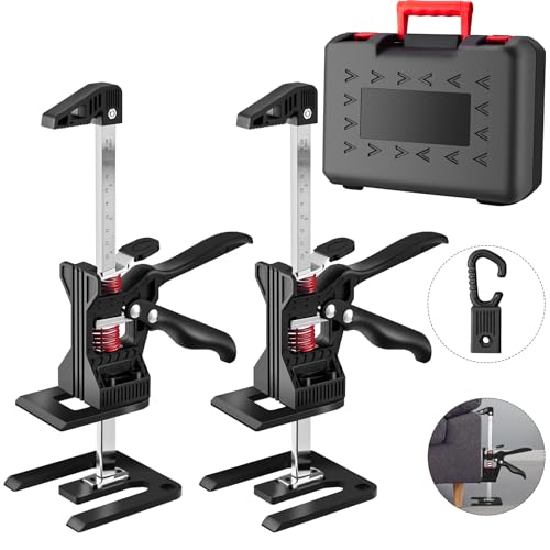 BOXmime Labor Saving arm Jack- Multifunctional Furniture Lifter Jacks,Easy use Cabinets and Door Install Helper,All-Stainless Steel Lifting Jack