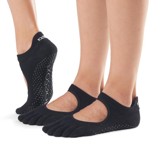 toesox Women’s Bellarina Full Toe Grip Socks – Multi Pack. Non-Slip Socks for Pilates, Yoga, Barre, and Dance