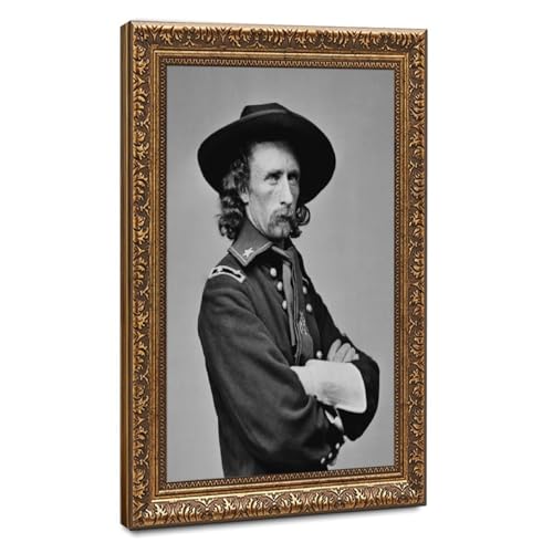 Impression sur toile George Armstrong Custer 1865 pour decoration murale de bureau 50x76 cm