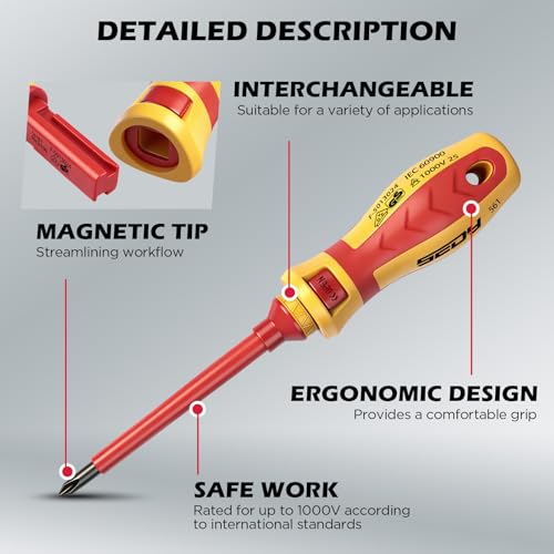 1000V Insulated Electrician Screwdriver Set