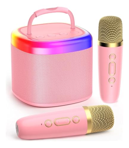 Image of JYX Karaoke with 2 Microphones, Kids Karaoke for Kids and Adults, Mini Portable Bluetooth Speaker Toys for Girls Boys 4-12 Years, Birthday Party Support at Home