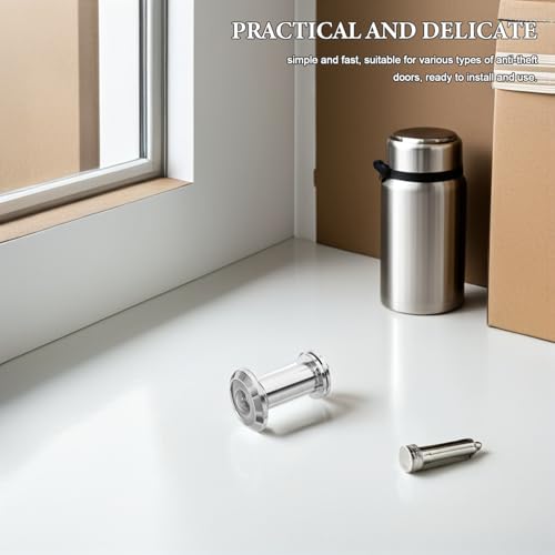 Ipetboom Mirilla de Puerta de Ángulo Amplio con Protector de Privacidad Anti-Espía Metal Seguridad para Puerta, Ajusta para Grosor 35-55mm, Acabado Plateado miniatura 6