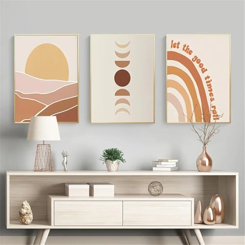 Toile minimaliste pour embellir un salon blanc avec style Boho moderne - 4