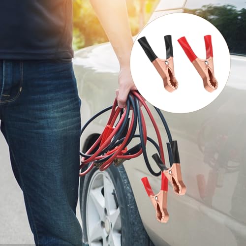 Image of Giantree 10 Pcs Insulated Copper Plated Crocodile Clamp, Durable Metal Alligator Clips, 50A Electrical Alligator Clips Terminal Test Clamps, for Laboratory Electric Testing Work, and Cable Probe Clip