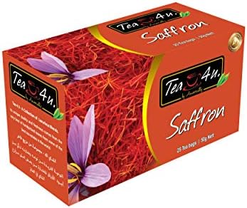 Tea4U Flavored Black Ceylon TeaBags - Saffron Crocus | Ideal Quality from Sri Lanka's Finest Leaves and Expertly Blended - 25 Count
