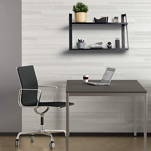 Peter's Goods 2-Tier Modern Rustic Floating Wall Shelves, Modern Black - Wall Mounted Solid Wood Shelf For Bathroom Storage Decor, Knick Knacks, Media Storage In Gaming Room, Kitchen Or Laundry Room #TOP1