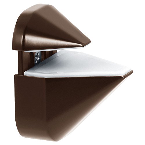 Dulles Glass Floating Shelf Brackets, Adjustable Clamps Heavy Duty, Oil Rubbed Bronze, For Glass, Wood, Acrylic Wall Mounted Shelf Support. 2 Pack