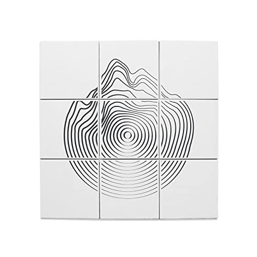 Carreaux céramique ondes sonores de 20 x 20 cm au design artistique