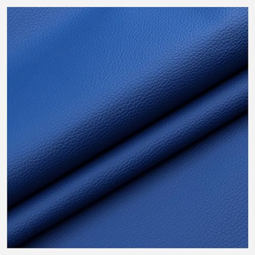 Simili cuir piqué au mètre bleu marine 1.6x5m pour tapisserie et ameublement