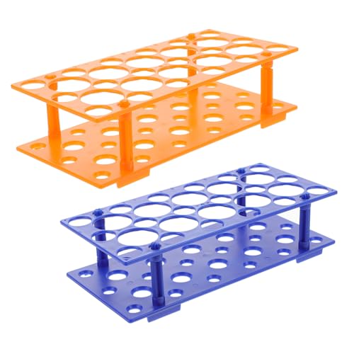 KICHOUSE 2pcs Rack Boiling Tube Rack Chemistry Test Tube Holder Chemistry Test Tube Rack Tube Rack Holder Research Test Tube Rack Holder Laboratory Plastic