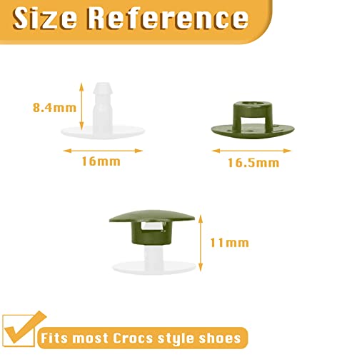 KOTESLLOE 8 PCS Croc Rivets Replacement, Croc Buttons for Shoes, Croc