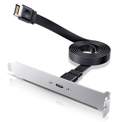 ineo USB 3.2 Gen 2x2 20 Gbps Type-C Back Panel Expansion Card with PCI Bracket - Internal Type E Header to USB-C Port Expansion [CA09]