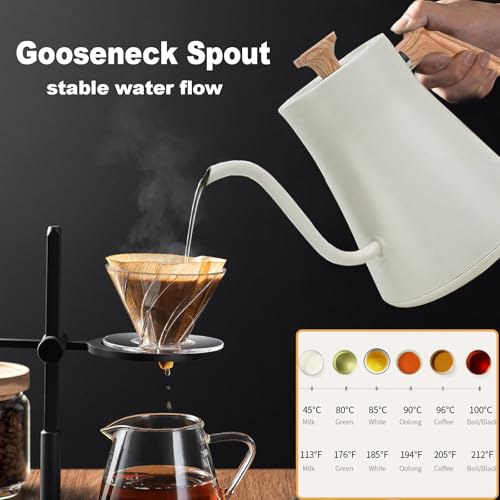 Hervidor eléctrico gooseneck acero inoxidable 0.9L miniatura 2