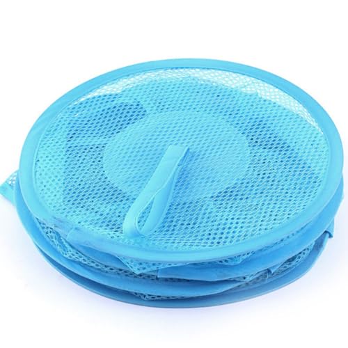 Kuscheltier Aufbewahrung, 4 Stufe Faltbare Hängeaufbewahrung Organizer, Hängeregal Mesh Hängende Netz, Hängender Speicherkorb Kinder, Kuscheltiere Hängeregal für Kleine Kleidung (Blau)