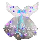 Generisch Elegantes LED-Beleuchtungsset mit Schleifendekor für anspruchsvolle Cosplay- Theaterkostüme bei festlichen Anlässen sowie Bühnenshows (Blue, One Size)