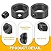 PATIKIL Bore 16 mm Shaft Collar 22 mm OD 8 mm Thickness, 8 Pack Carbon Steel Landing Gear Stopper Wheel Collar with Set Screw & Wrench for Machine Tool Industry, Black