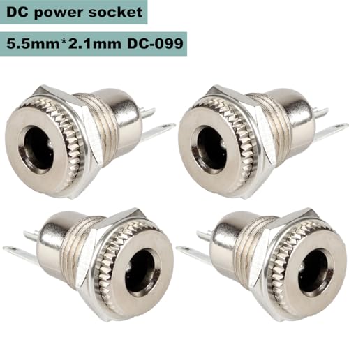 10PCS 5.5 * 2.1mm DC Power Jack hembra metálico miniatura 2