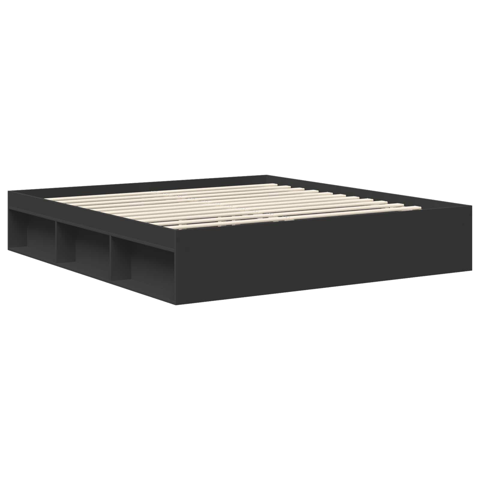 vidaXL Estructura de Cama Negro 180 x 200 cm Madera de Pino Macizo