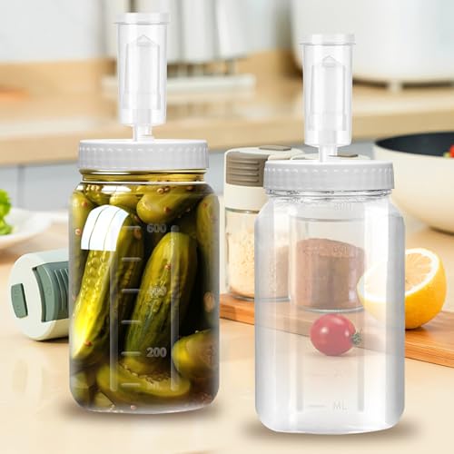 Tarros de fermentación de vidrio resistente con tapas y burbujeadores de alta precisión 8
