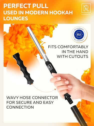 Image of M. ROSENFELD Hookah Hose with Hookah Adapter & Mouthpiece - Cleanable Hookah Hose Silicone (60 in) and Convenient Aluminum-Made Mouthpiece (15 in) Modern Hookahs & Accessories and Hookah Hoses