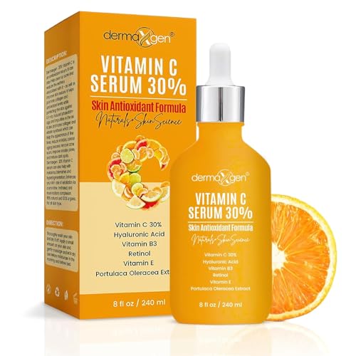 DERMAXGEN Turmeric + 30% Vitamin C Face Moisturizer & Serum Set – Hydrating & Nourishing Skincare with Hyaluronic Acid, Retinol & Organic Ingredients – For All Skin Types
