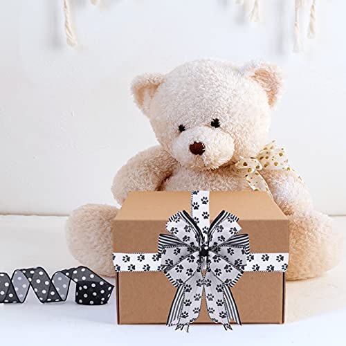 Woiworco 6 Rolls 30 Yards Animal Print Ribbon Burlap Wired Edge Ribbon, 2 Inch Cow Print Wired Ribbon For Gift Wreath, Wired Ribbon For Gift Wrapping Bow Craft Xmas Party Decoration #TOP5