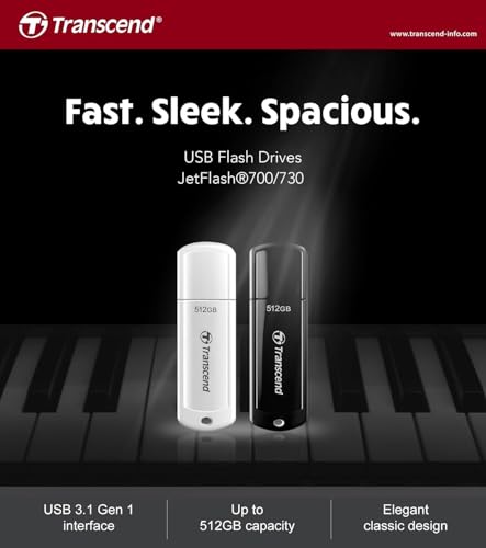 Image of Transcend JetFlash 700 64GB USB 3.0 Pen Drive (up to 80MB /s) (TS64GJF700)