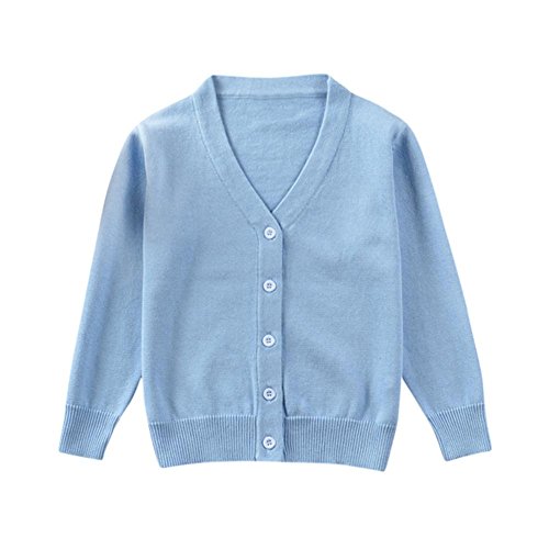 QUICKLYLY Cárdigan Suéter de Punto para Bebés Niña Niño Chaquetas y Abrigos Ropa de Tejer (Azul, 3 Años(120))…