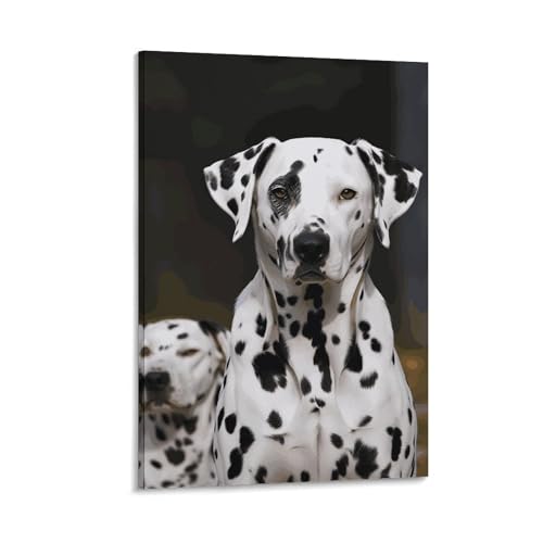 Peinture sur toile dalmatien tableau décoration murale salon maison