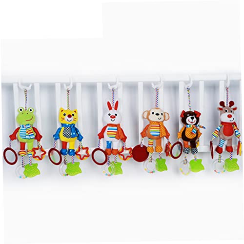 SAFIGLE 2 Pçs Chocalho De Bebê Brinquedo De Berço Bicho De Pelúcia Sinos De Mão Chocalhos Brinquedos