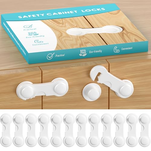 Septeamay 12 Pièces Bloque Porte Bébé, Bloque Tiroir Securite Enfant, Bloc Porte Securite Bebe,...