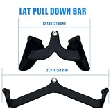 BLUSLM LAT Pulldown Attachments, LAT Bar Cable Machine Attachment,T-bar V-bar, LAT Pull Down Bars, Back Tricep Bar Strength Training Handle for Home Gym Fitness (Style 01)