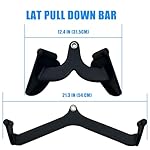 BLUSLM LAT Pulldown Attachments, LAT Bar Cable Machine Attachment,T-bar V-bar, LAT Pull Down Bars, Back Tricep Bar Strength Training Handle for Home Gym Fitness - Image 2