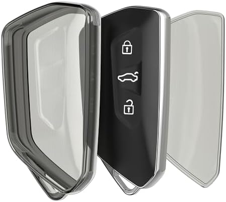 kwmobile Car Key Case Compatible with VW Golf 8 3 Button Car Key Cover ...
