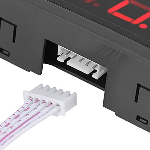 Tachometer, digital, 4 Ziffern, LED-Display + NPN-Näherungssensor zur Messung von Temperatur, Druck, physikalische Mengen (rot/blau) (rot)