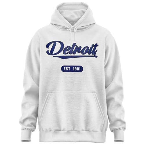 Detroit EST. 1901 Football Game Day Top for Men & Women, Vintage Detroit Hoodie