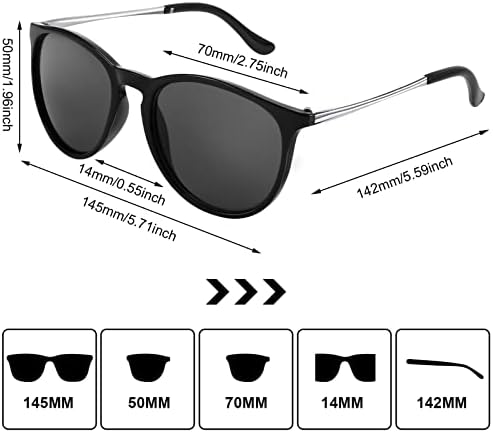 Vintage Round Polarized Sunglasses UV400 - 3 Pack for All - Image 2